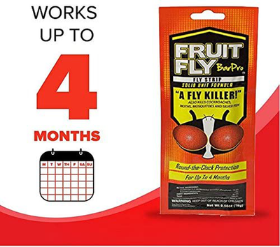 Fruit Fly BarPro – 4 Month Protection Against Flies, Cockroaches, Mosquitos & Other Pests – Portable for Indoor Use - Safe, When Used Properly