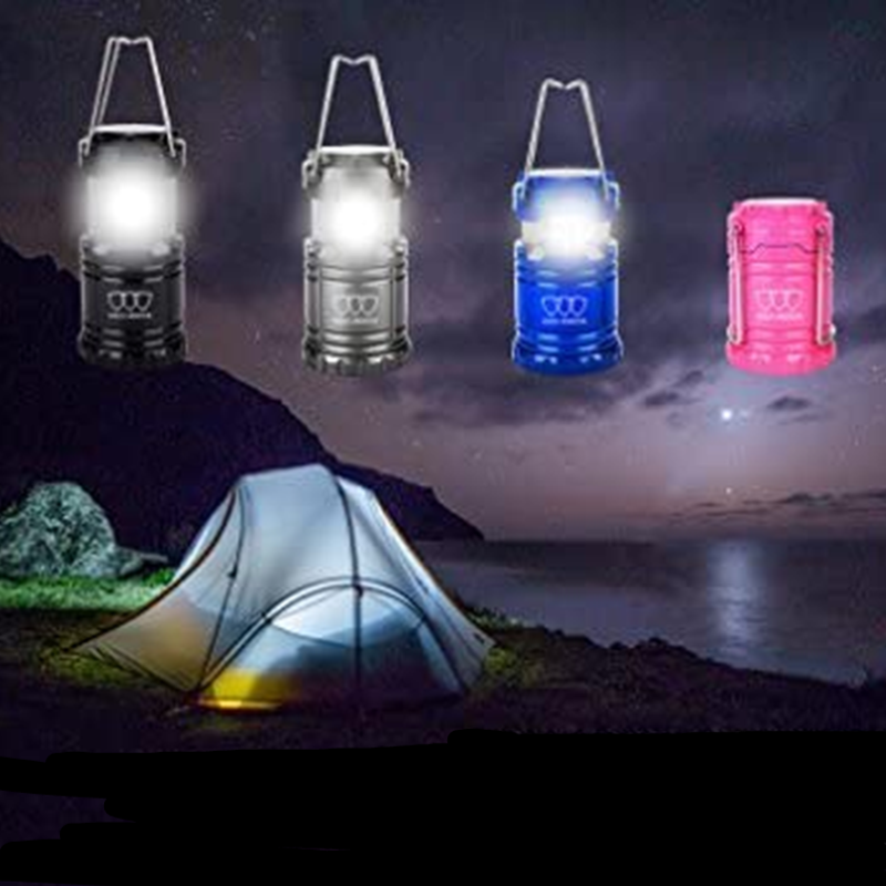 4 Pack LED Portable Camping Lanterns with Batteries - (Multicolor)