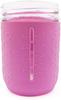minliving Silicone Mason Jar Protector Sleeve 8oz (Half Pint) Fits Ball, Kerr Regular-Mouth Jars, Kids Cup Holder (Pink, 1) Jar not included previously known as HallGEMs