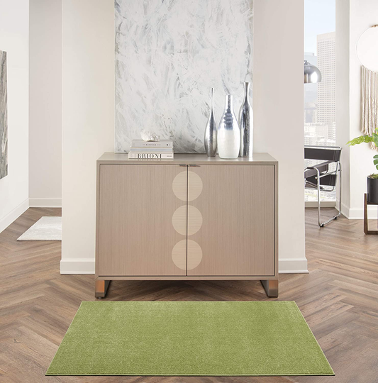 Nourison Essentials Solid Contemporary Green 3' X 5' Area Rug , 3' X 5'