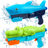 Water Gun for Kids 2 Pack Super Squirt Guns Pool Water Toys Crocodile Shark Summer Toddler Outdoor Toys Backyard Lawn Outside Yard Games Swimming Pool Beach Toys for Boys Girls Aged 3 4 5 6 7 8