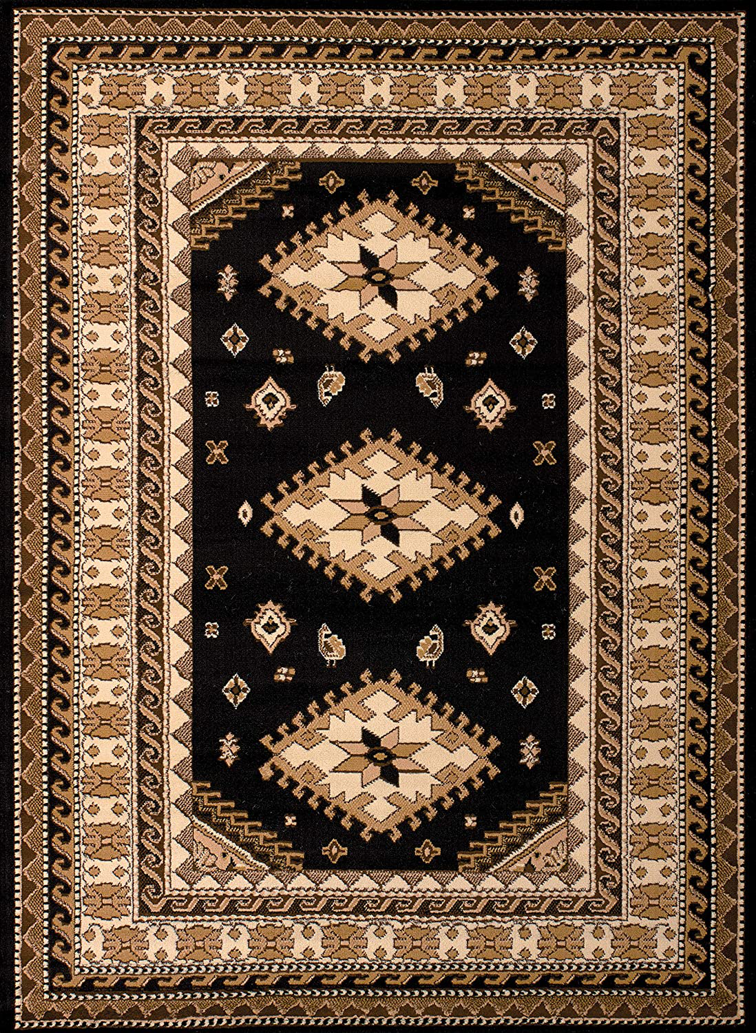 United Weavers of America Dallas Tres Rug, 5 x 8', Black