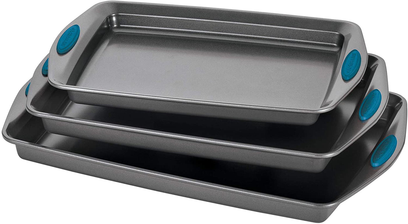 Rachael Ray Bakeware Nonstick Cookie Pan Set, 3-Piece