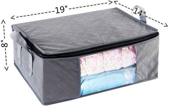 ABO Gear Storage Bins Storage Bags Closet Organizers Sweater Storage Clothes Storage Containers, 3pc Pack