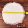 sansheng 2Pcs 12inches Faux Fur Rug Small White Fur Rug - Round Chair Cushions - White Fluffy Rug for Photographing Background of Jewellery(White)