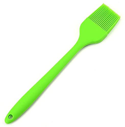 WinAimer Premium Silicone Basting Brush Set of Two Heat Resistant Long Handle Pastry Brush for Grilling, Baking, BBQ and Cooking, Solid Core and Hygienic Solid Coating (Green+Red)