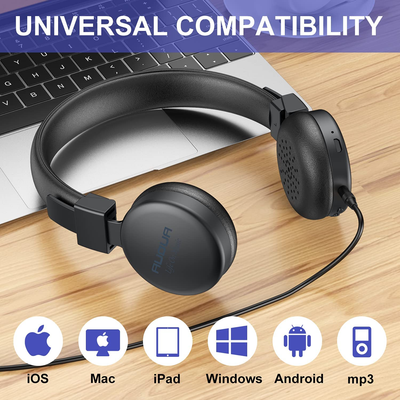 Kids Bluetooth Wireless Headphones, Over-Ear Bluetooth Headphones with Mic, Foldable