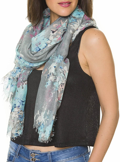 Scarf for Women Lightweight Floral Flower Scarves for Fall Winter Shawl Wrap