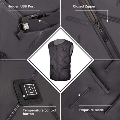 Heated Thermal Vest - USB Electric Vest for Men & Women 