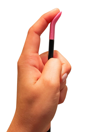 S&T INC. Beauty Spatulas, 2 Piece Set, Large and Small Sizes for Beauty and Kitchen, Black/Pink