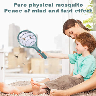 Electronic Fly Swatter 3000 Volt Mosquito Killer Bee Bugs Zapper Racket Pests Insects Control Fly Killer for Indoor Outdoor (Green)