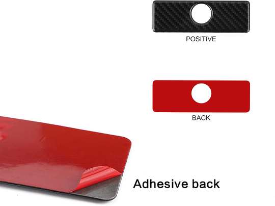 YAMUDA Compatible with Carbon Fiber Car Copilot Storage Box Handle Sticker Interior Accessories for Ford F150 2015 2016 2017 2018 2019 2020 (Black)