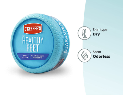 O'Keeffe's Healthy Feet Foot Cream, 3.2 ounce Jar, (Pack of 2)