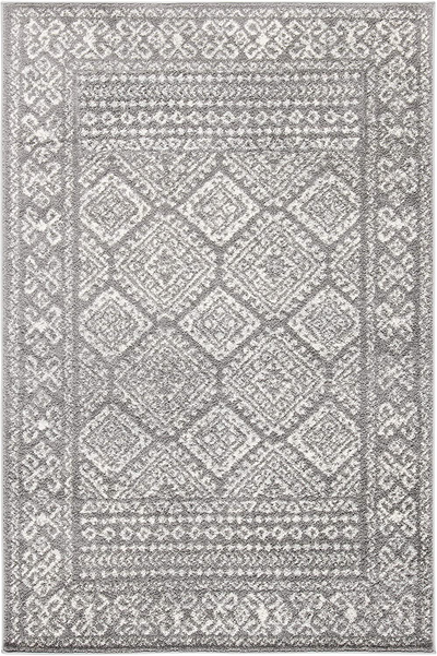 Safavieh Tulum Collection TUL264F Moroccan Boho Distressed Non-Shedding Stain Resistant Living Room Bedroom Area Rug, 2' x 5', Dark Grey / Ivory