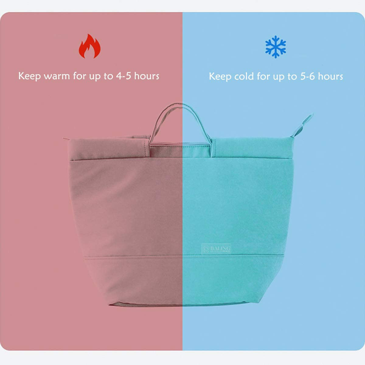 Cute Insulated Thermal Lunch Bento Box Bag Tote for Adult Women Men Girls Boys to Office Work Travel Picnic Hiking Camping