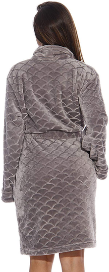 Just Love Kimono Robe Velour Chevron Texture Bath Robes for Women