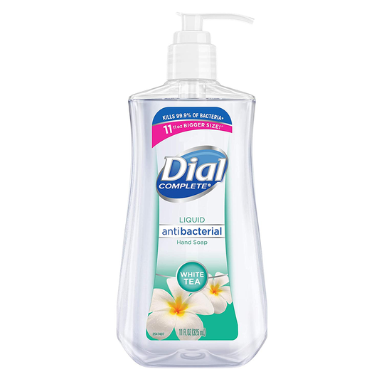 Dial Antibacterial Liquid Hand Soap, White Tea, 11 Ounce (Pack of 4), 4 Count