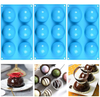 Fimary 3 Inches 6 Holes Half Sphere Silicone Mold For Chocolate, Cake, Jelly, Pudding, Food Grade Round Silicon Molds for Cake Baking