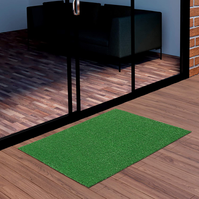 Ottomanson Evergreen Artificial Turf Area Rug, 2'7" X 7', Green