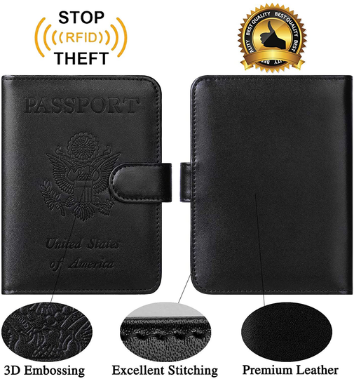 Passport Holder Cover Wallet RFID Blocking Leather Card Case Travel Accessories for Women Men