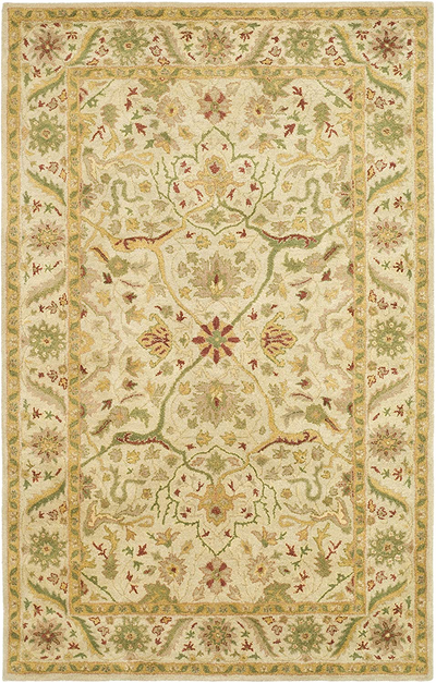 Safavieh Antiquity Collection AT14C Handmade Traditional Oriental Premium Wool Area Rug, 3'6" x 3'6" Round, Rust