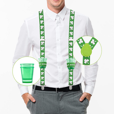 St Patricks Day Suspenders - Men's Suspenders with Clips - Many Colors to Choose From
