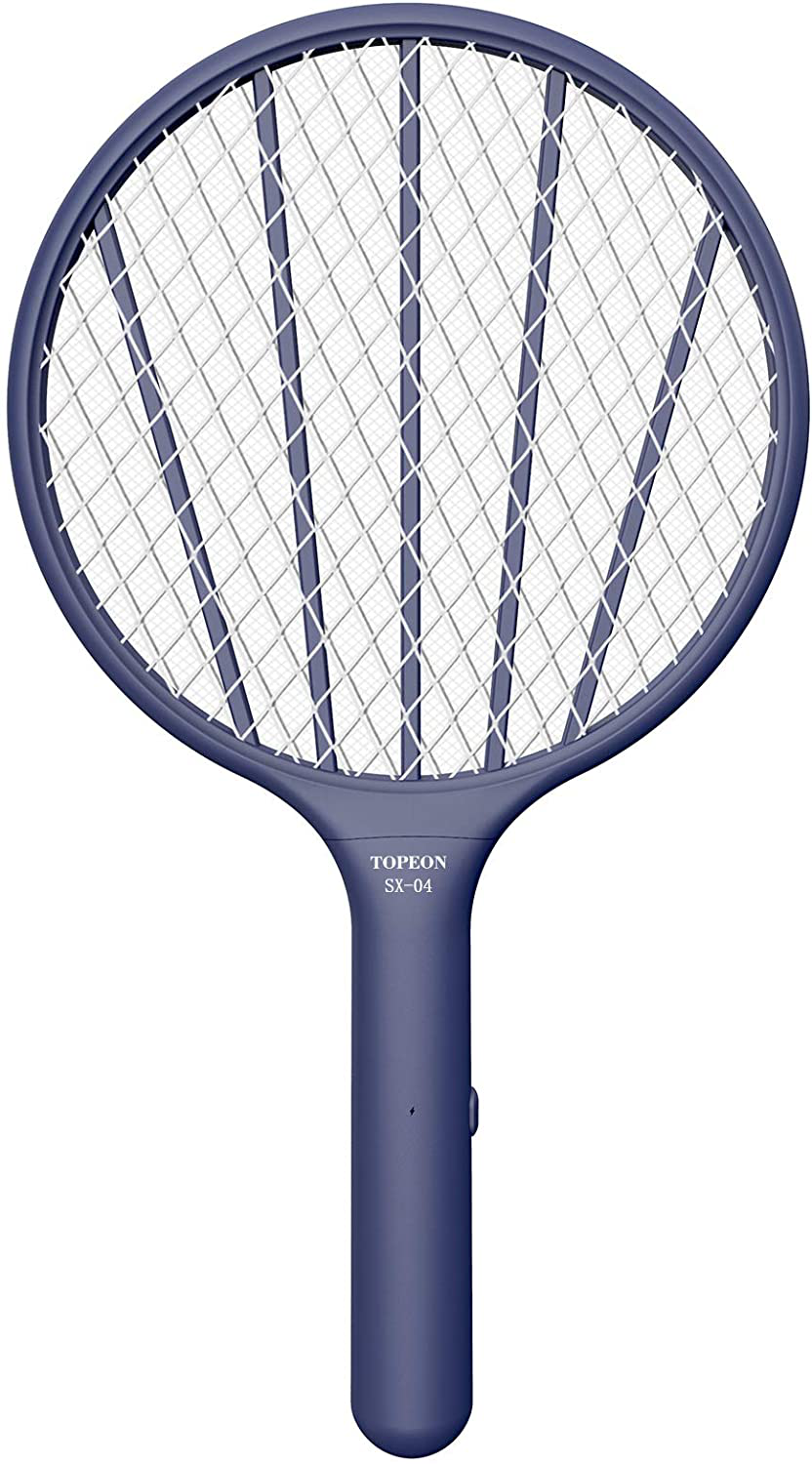 Bug Zapper Electric Fly Swatter,Handheld Mosquito Zapper Killer,3000volt Insect Fly Trap,Fly Zapper Racket for Indoor and Outdoor Pest Control (Blue)