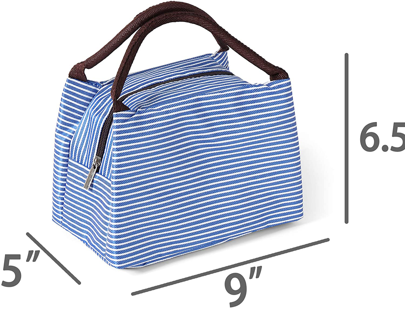 Lunch Bag Tote - Insulated Waterproof Work Containers for Men and Women - Stylish Canvas Food Organizer (Black)