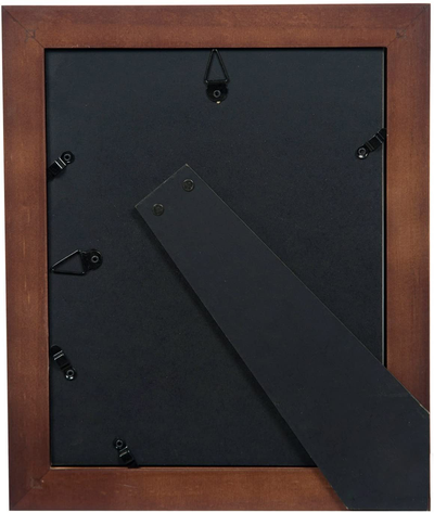 Gallery Solutions 17FW1475 Wall Mount Double Mat Picture Frame, 5" x 7" With Mat or 8" x 10" Without Mat, Walnut