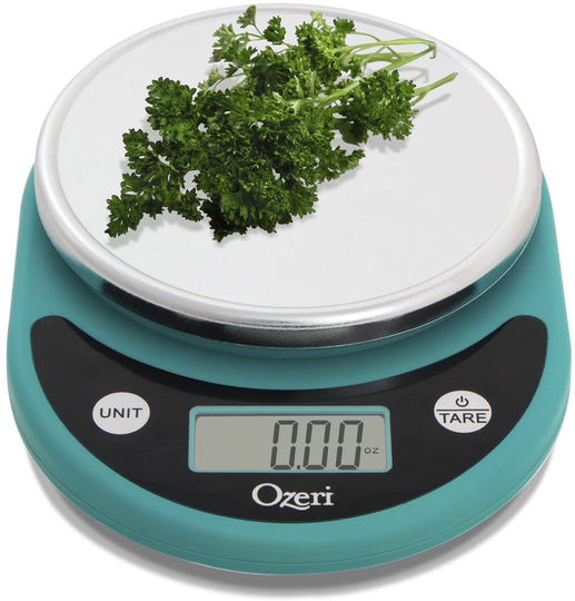 Ozeri Pronto Digital Multifunction Kitchen and Food Scale, Compact, Teal Blue