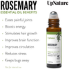 Rosemary Essential Oil Roll-On – Healthy Hair Growth, Improve Focus and Memory, Aromatherapy Therapeutic Grade, Pre-Diluted, Non-GMO, Easy Application, Leak Proof Metal Rollerball, No Diffuser Needed!