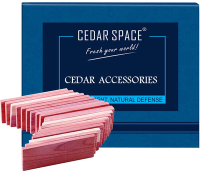 Cedar Space Cedar Blocks for Clothes Storage, 100% Aromatic Red Ceder Blocks, Cedar Planks, Cedar Accessories for Closets Storage, 16 Pcs