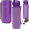 Hydracy Water Bottle with Time Marker - 500 ml 17oz BPA Free Water Bottle -Leak Proof & No Sweat Gym Bottle with Fruit Infuser Strainer -Ideal Gift for Fitness, Sports & Outdoors - Berry Blue