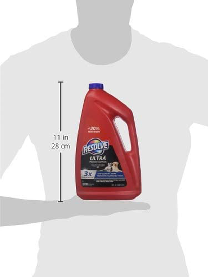 Resolve Ultra Pet Steam Carpet Cleaner Solution Shampoo, 48oz, 3X Concentrate, Safe for Bissell, Hoover & Rug Doctor