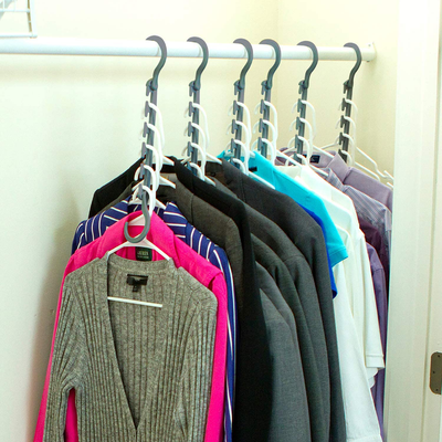 Wonder Hanger Max New & Improved, Pack of 24 – Triples Closet Space for Easy, Effortless, Wrinkle-Free Clothes, Comes Fully Assembled, White