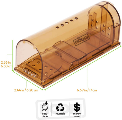 Humane Smart No Kill Mouse Trap, Cruelty Free Live Catch and Release, Easy to Set for Small Rodents such as Mouse Mice Vole Mole Chipmunk, Reusable for Kitchen Garden Storage Garage