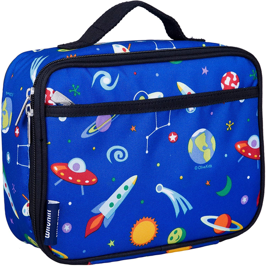 Wildkin Kids Insulated Lunch Box Bag for Boys and Girls, Perfect Size for Packing Hot or Cold Snacks for School and Travel, Mom's Choice Award Winner, BPA-free, Olive Kids (Out of this World)
