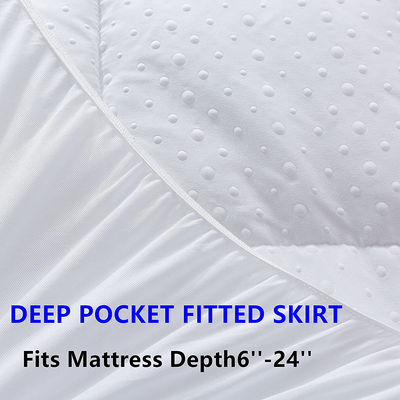 Mattress Pad Pillow Top Mattress Cover Quilted Fitted Mattress Protector 6-24" Deep Pocket Cooling Mattress Topper (Full Size)