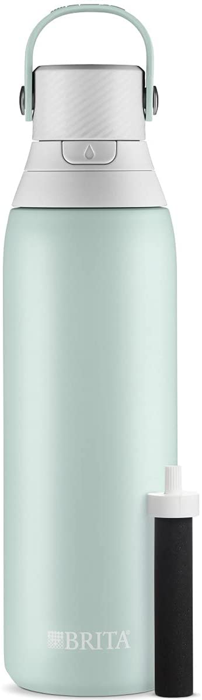 Brita Stainless Steel Water Filter Bottle, Stainless Steel, 20 Ounce, 1 Count