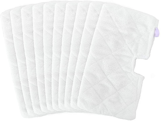 Fushing 10Pcs Steam Mop Pads, Washable Microfiber Cleaning Steamer Replacement Pads for Shark Steam Pocket Mop Hard Floor Cleaner S3500 Series S3501 S3550 S3601 S3601D S3801 S3801CO S3901 SE450 S2901
