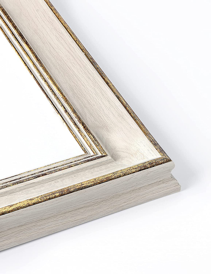 Sonefreiy Picture Frame 8x10 White Gold Vintage Antique Retro Photo Frame Desk and Wall Hanging Family Friends Wedding Gift