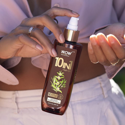 WOW Hair Oil, Reduce Hair Loss, Split Ends, Dandruff, Smooth, Thick Hair, Boost Hair Growth and Stronger Roots, Deep Clean For Healthy Scalp, All Hair Types, Adults and Children, 200 mL