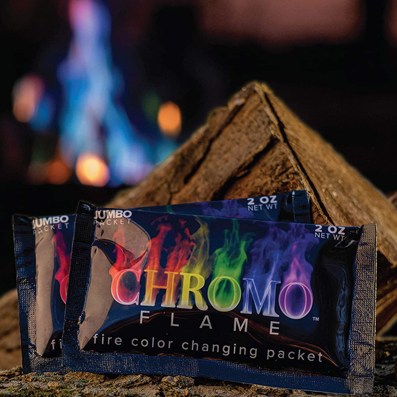 2 Pack 2oz Mystic Rainbow Fire Color Changing Packets for Fire Pit, Campfire, Bonfire, Outdoor Fireplace 