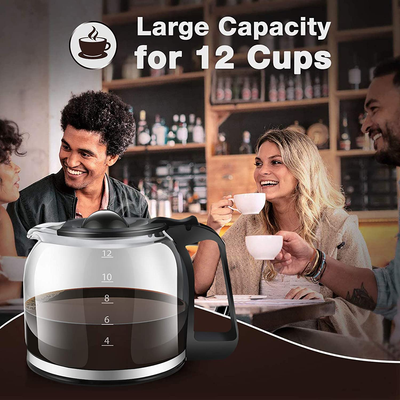 BOSCARE 12 Cups Coffee Maker with Reusable Filter,Programmable Drip Coffeemaker ,Multiple Brew Strength, Keep Warm,CM9408T
