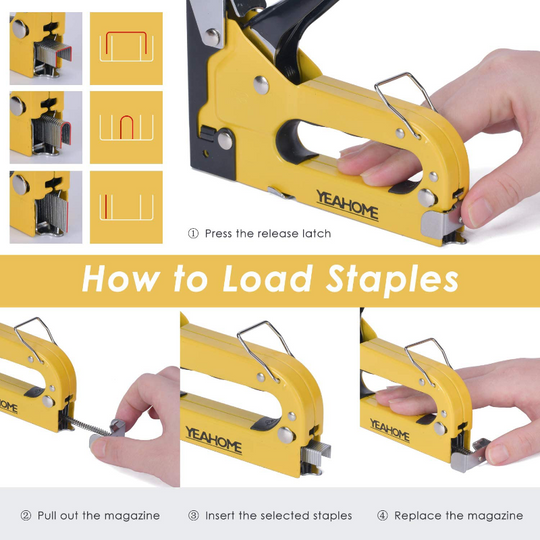 4 In 1 Heavy Duty Upholstery Staple Gun with 4000 Staples