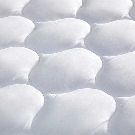 SLEEP ZONE Quilted Mattress Pad Cover - Extra Thick Soft Fluffy Bedding Topper Pillow Top Upto 21 inch Deep Pocket, White, Twin