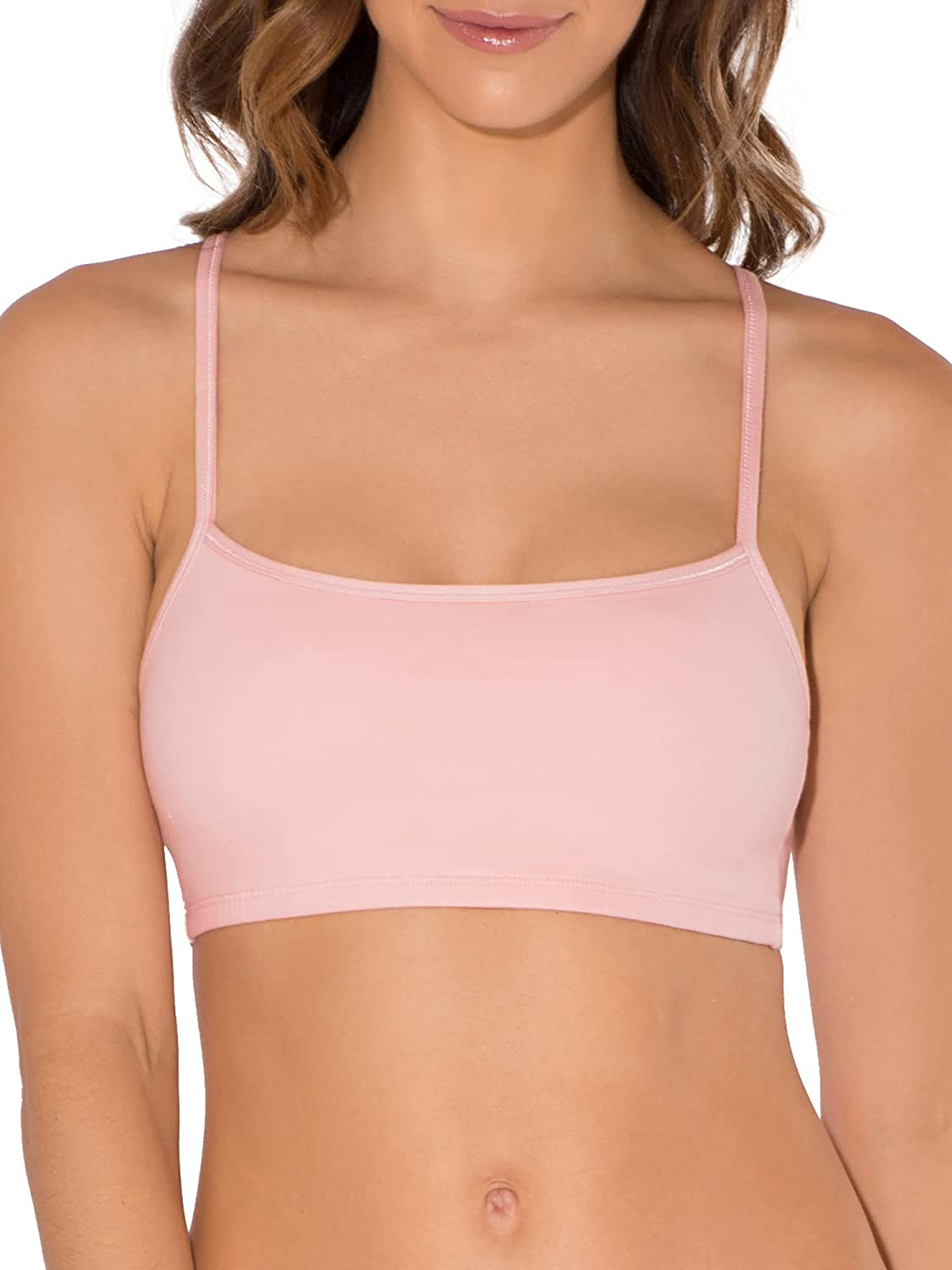 Fruit of the Loom Women's Spaghetti Strap Cotton Pullover Sports Bra