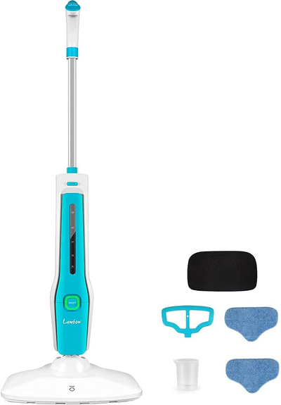 Steam Mop, Mops for Floor Cleaning with 3 Steam Level, Floor Steamer, Tile Cleaner, Laminate Cleaner and Hard Wood Floor Cleaner, Steam Mop with 2 Mop Pads for Home Use Carpet