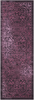 Maples Rugs Pelham Vintage Runner Rug Non Slip Washable Hallway Entry Carpet [Made in USA], 2'x6', Wineberry