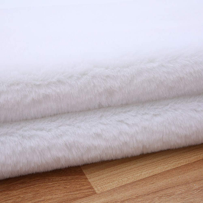 Faux Rabbit Fur Rug-2.6x6ft Anti-Skid Carpet Soft Area Rugs for Living Room Bedroom Sofa Home Decor Gray